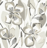 4135-27280 - Nathalie Beige Abstract Blooms Wallpaper