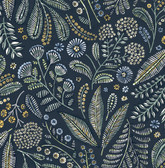 4135-27293 - Briar Navy Floral Wallpaper