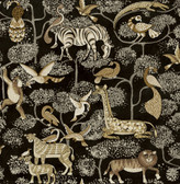 4135-27287 - Rigby Black Jungle Animals Wallpaper