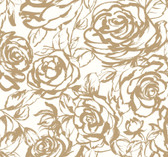 4135-72708 - Nelda Gold Rose Wallpaper