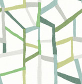 4135-25847 - Tate Green Geometric Linen Wallpaper