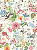 4135-12801 - Whimsy Multicolor Fauna Wallpaper