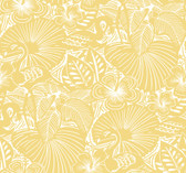 4135-72715 - Idalia Yellow Floral Flamingo Wallpaper