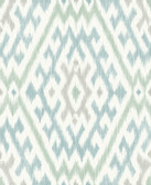 4146-27236 - Solola Aqua Ikat Wallpaper
