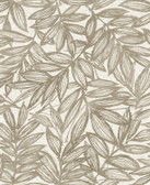 4146-27233 - Rhythmic Taupe Leaf Wallpaper