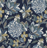 4146-27228 - Valdivian Indigo Floral Wallpaper