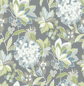 4146-27227 - Valdivian Aqua Floral Wallpaper