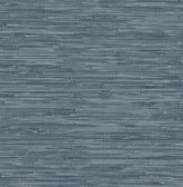 4146-27260 - Exhale Indigo Woven Faux Grasscloth Wallpaper