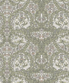 4153-82023 - African Marigold Green Floral Wallpaper