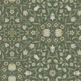 4153-82008 - No 1 Holland Park Green Floral Wallpaper