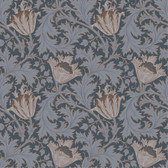 4153-82006 - Anemone Dark Blue Floral Trail Wallpaper