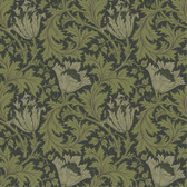 4153-82005 - Anemone Dark Green Floral Trail Wallpaper
