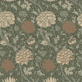 4153-82035 - Cray Sea Green Floral Trail Wallpaper