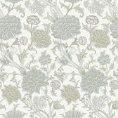 4153-82032 - Cray Light Green Floral Trail Wallpaper