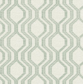 4141-27105 - Burton Green Modern Ogee Wallpaper