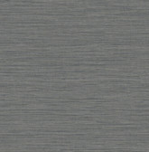 4141-27166 - Sheehan Black Faux Grasscloth Wallpaper