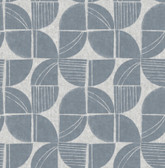 4141-27112 - Baxter Denim Semicircle Mosaic Wallpaper