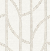 4141-27140 - Harlow Champagne Curved Contours Wallpaper
