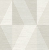 4141-27108 - Winslow Bone Geometric Faux Grasscloth Wallpaper
