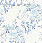 4122-27017 - Cultivate Blue Springtime Blooms Wallpaper