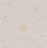 4122-27008 - Gardena Lavender Embroidered Floral Wallpaper