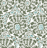 4122-27040 - Divine Green Abstract Medallion Wallpaper