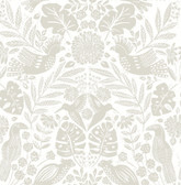 4122-27003 - Nestle Dove Bird Block Print Wallpaper