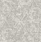 4122-27031 - Retreat Charcoal Quilted Geometric Wallpaper