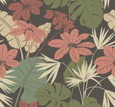 4122-72410 - Medellin Black Rainforest Floor Wallpaper