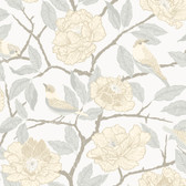 4143-34022 - Bernadina Light Yellow Rosebush Wallpaper