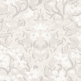 4143-22019 - Lisa Grey Floral Damask Wallpaper