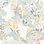 4143-22005 - Brittsommar Seafoam Woodland Floral Wallpaper