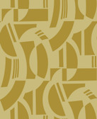 4034-87382 - Carter Gold Geometric Flock Wallpaper