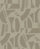 4034-87383 - Carter Light Brown Geometric Flock Wallpaper
