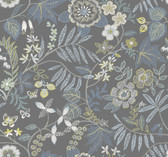 4034-72136 - Marilyn Light Grey Floral Trail Wallpaper