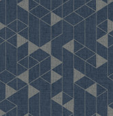 4034-26775 - Fairbank Navy Linen Geometric Wallpaper