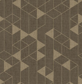 4034-26773 - Fairbank Chocolate Linen Geometric Wallpaper