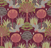 4034-72122 - Mandeville Raspberry Tropical Paradise Wallpaper