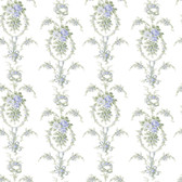 AST6089 - Rose Cheeks Blye Elysees Floral Cluster Wallpaper