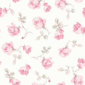 AST6084 - Ribbon Rosa Chateau Rose Loose Roses Wallpaper