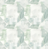 4121-26947 - Perrin Sea Green Gem Geometric Wallpaper