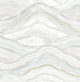 4121-26925 - Dorea Light Blue Striated Waves Wallpaper