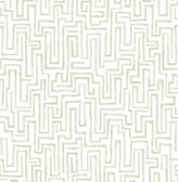 4121-25702 - Ramble Sage Geometric Wallpaper