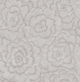 4120-26853 - Periwinkle Sterling Textured Floral Wallpaper