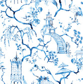 4120-26810 - Serena Blue Chinoiserie Wallpaper