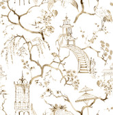 4120-26807 - Serena Coffee Chinoiserie Wallpaper