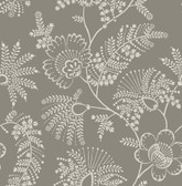 4120-26827 - Maeve Grey Jacobean Trail Wallpaper