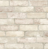 AST4076 - Limewashed Bone Weathered Brick Wallpaper