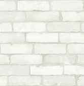 AST4075 - Limewashed White Weathered Brick Wallpaper