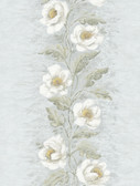 AST4067 - Dutch Garland Pale Blue Gardenia Stripe Wallpaper